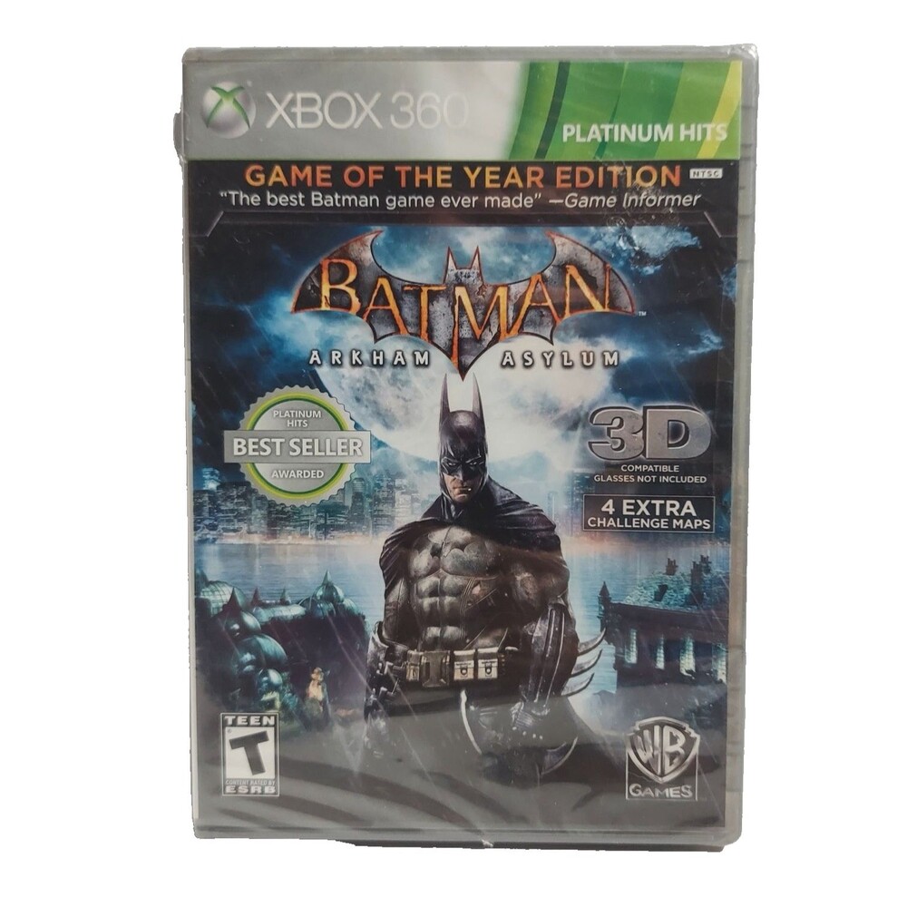 Batman Arkham Asylum Game of the Year Edition 2010 Xbox 360 Game New Sealed